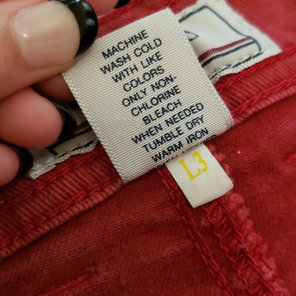 Vintage Passports Red Straight Leg Jeans - Picture 10 of 11